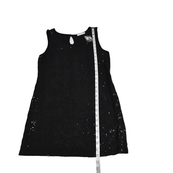 NWT Thirty Three Black Sequins Mini Dress Sleeveless Bodycon Size Large - Picture 9 of 10